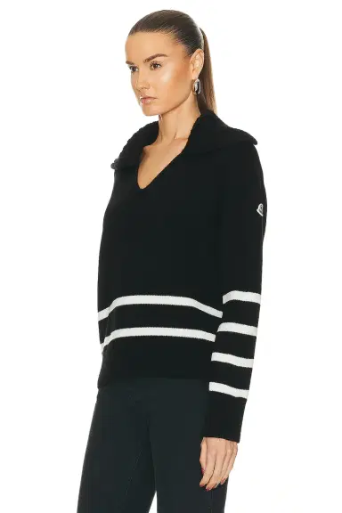 Moncler Long Sleeve Polo Sweater | Thumbnail 3 Moncler Long Sleeve Polo Sweater | Thumbnail 3