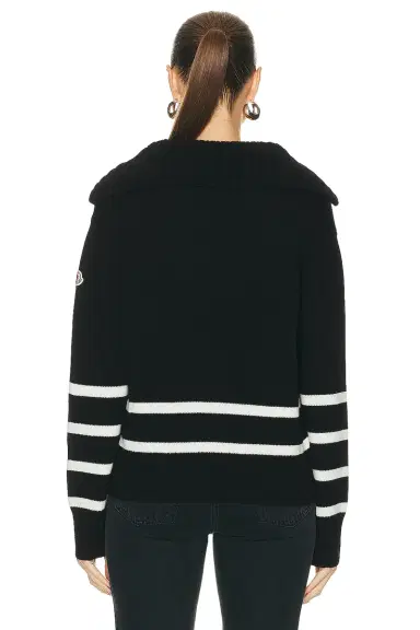 Moncler Long Sleeve Polo Sweater | Thumbnail 4 Moncler Long Sleeve Polo Sweater | Thumbnail 4