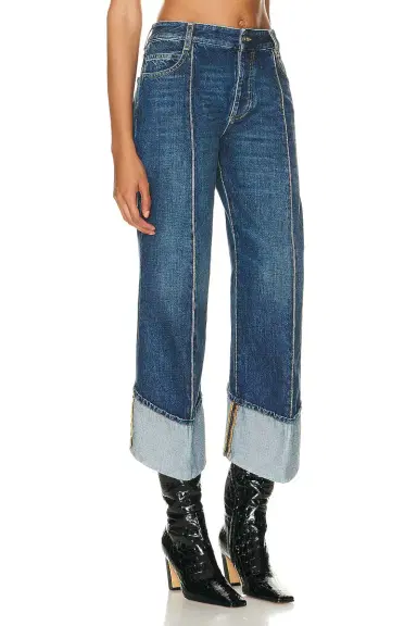 Bottega Veneta Medium Indigo Straight Leg Jeans | Thumbnail 2