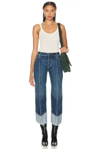 Bottega Veneta Medium Indigo Straight Leg Jeans | Thumbnail 4