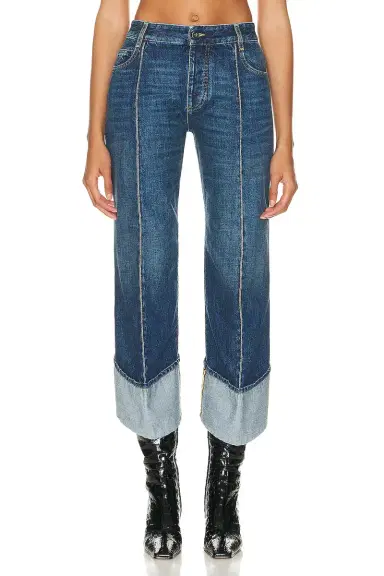 Bottega Veneta Medium Indigo Straight Leg Jeans | Thumbnail 1