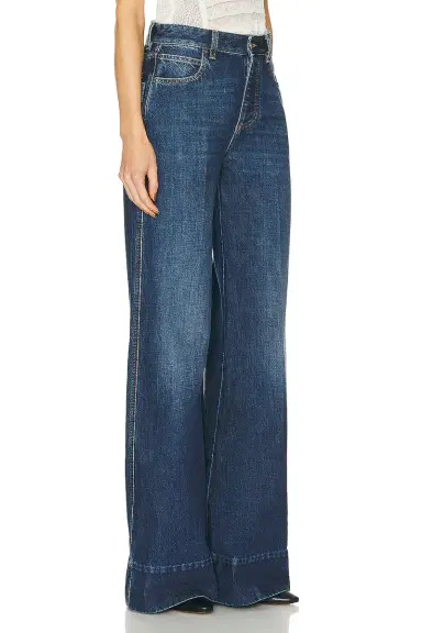 Bottega Veneta Indigo Wide Leg Jeans | Thumbnail 2 Bottega Veneta Indigo Wide Leg Jeans | Thumbnail 2