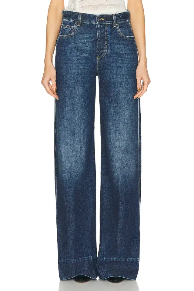 Bottega Veneta Indigo Wide Leg Jeans