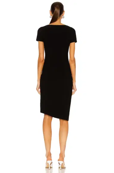 Norma Kamali Sweetheart Side Drape Dress | Thumbnail 3