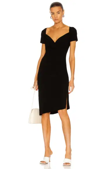 Norma Kamali Sweetheart Side Drape Dress | Thumbnail 1