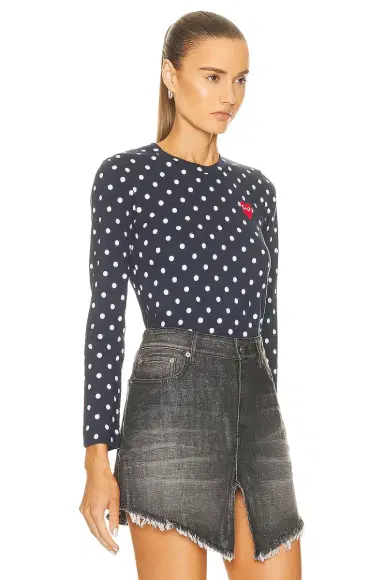 Comme des Garçons PLAY Cotton Red Emblem Dot Tee | Thumbnail 2 Comme des Garçons PLAY Cotton Red Emblem Dot Tee | Thumbnail 2