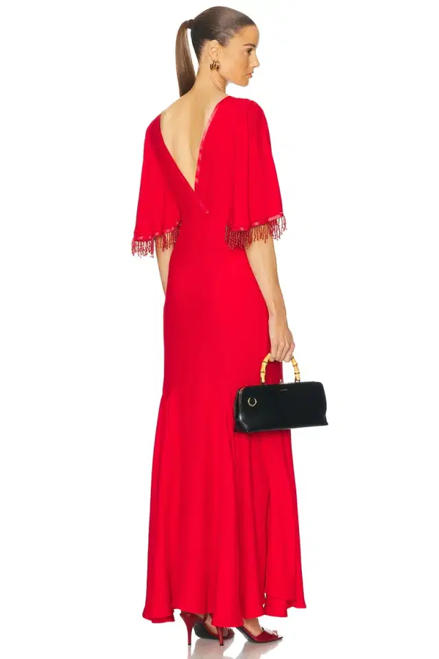 BODE Beaded Claret Gown