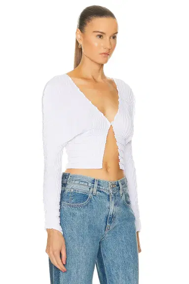 Sid Neigum Cropped Knife X Box Pleated Cardigan | Thumbnail 4 Sid Neigum Cropped Knife X Box Pleated Cardigan | Thumbnail 4