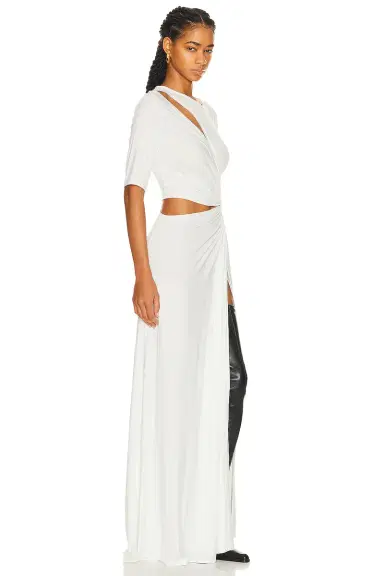 Sid Neigum Gathered Slit Maxi Dress | Thumbnail 2 Sid Neigum Gathered Slit Maxi Dress | Thumbnail 2