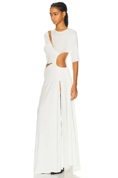 Sid Neigum Gathered Slit Maxi Dress | Thumbnail 3 Sid Neigum Gathered Slit Maxi Dress | Thumbnail 3