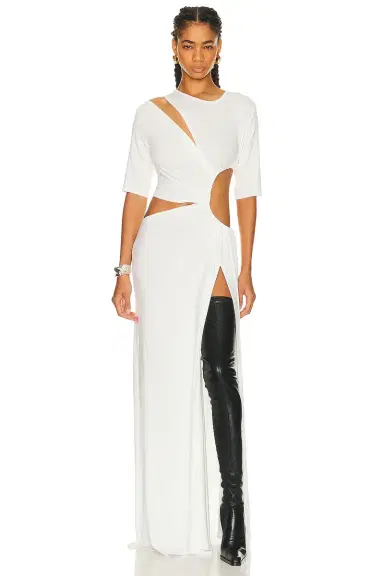 Sid Neigum Gathered Slit Maxi Dress | Thumbnail 1 Sid Neigum Gathered Slit Maxi Dress | Thumbnail 1
