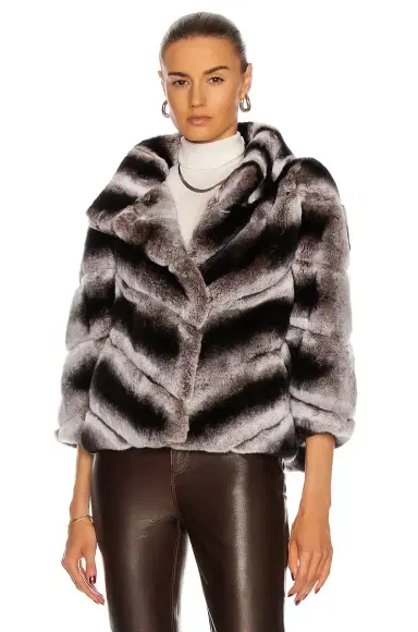 Yves Salomon Rex Rabbit Band Jacket | Thumbnail 2 Yves Salomon Rex Rabbit Band Jacket | Thumbnail 2