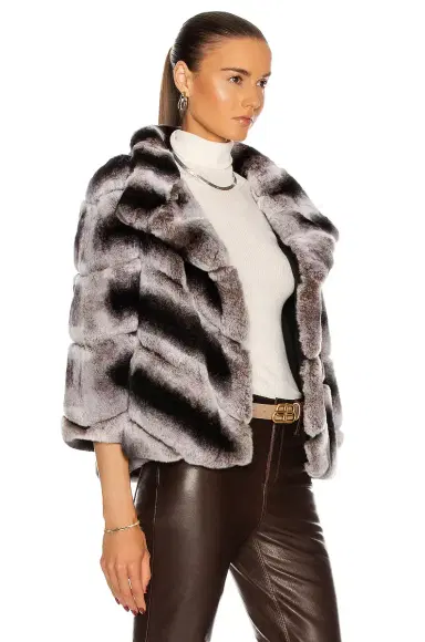 Yves Salomon Rex Rabbit Band Jacket | Thumbnail 3 Yves Salomon Rex Rabbit Band Jacket | Thumbnail 3