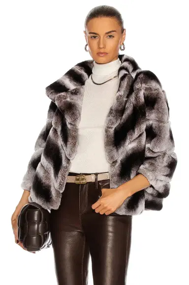 Yves Salomon Rex Rabbit Band Jacket | Thumbnail 1 Yves Salomon Rex Rabbit Band Jacket | Thumbnail 1