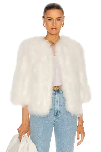 Yves Salomon Feather Jacket | Thumbnail 1 Yves Salomon Feather Jacket | Thumbnail 1