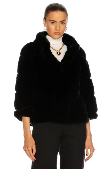 Yves Salomon Rex Rabbit Band Jacket | Thumbnail 2 Yves Salomon Rex Rabbit Band Jacket | Thumbnail 2