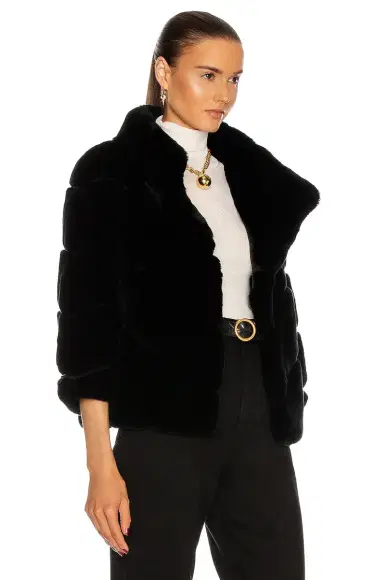 Yves Salomon Rex Rabbit Band Jacket | Thumbnail 3 Yves Salomon Rex Rabbit Band Jacket | Thumbnail 3
