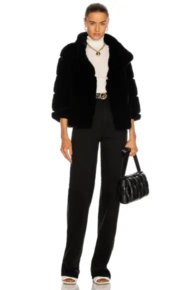 Yves Salomon Rex Rabbit Band Jacket | Thumbnail 5 Yves Salomon Rex Rabbit Band Jacket | Thumbnail 5