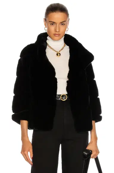 Yves Salomon Rex Rabbit Band Jacket | Thumbnail 1 Yves Salomon Rex Rabbit Band Jacket | Thumbnail 1