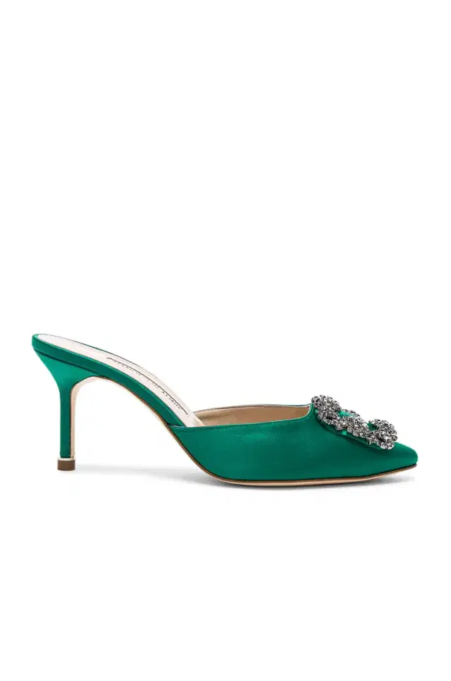 Manolo Blahnik Satin Hangisi 70 Mules