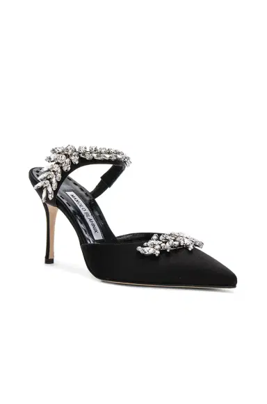 Manolo Blahnik Satin Lurum 90 Heels | Thumbnail 2 Manolo Blahnik Satin Lurum 90 Heels | Thumbnail 2