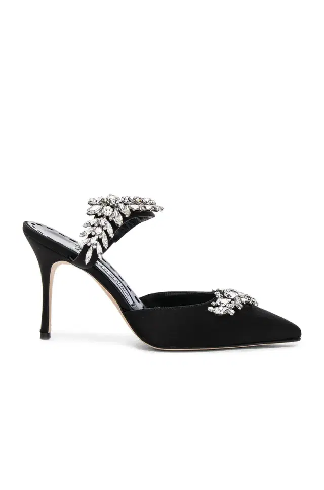 Manolo Blahnik Satin Lurum 90 Heels
