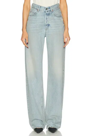 Saint Laurent High Waisted Wide Leg Jeans | Thumbnail 1 Saint Laurent High Waisted Wide Leg Jeans | Thumbnail 1