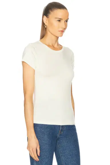 ÉTERNE Fitted Crewneck Short Sleeve T-Shirt | Thumbnail 2