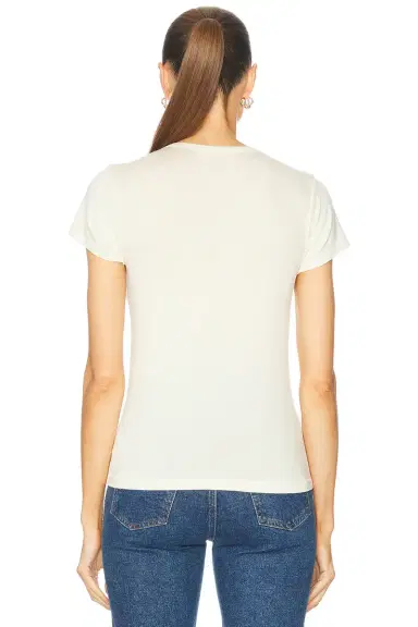 ÉTERNE Fitted Crewneck Short Sleeve T-Shirt | Thumbnail 3