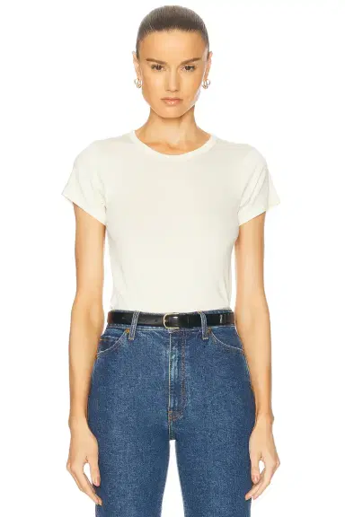 ÉTERNE Fitted Crewneck Short Sleeve T-Shirt | Thumbnail 1