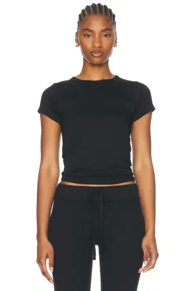 ÉTERNE Fitted Crewneck Short Sleeve T-Shirt | Thumbnail 1