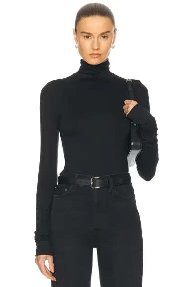 ÉTERNE Fitted Turtleneck Top | Thumbnail 1