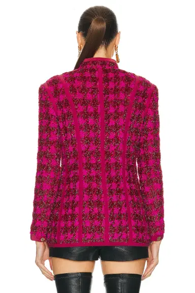 Chanel Chanel Shimmer Houndstooth Tweed Jacket | Thumbnail 3