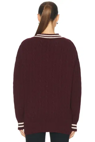 Daughter Slouchy Cricket V-Neck Cable Sweater | Thumbnail 3 Daughter Slouchy Cricket V-Neck Cable Sweater | Thumbnail 3