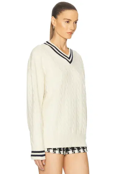 Daughter Slouchy Cricket V-Neck Cable Sweater | Thumbnail 2 Daughter Slouchy Cricket V-Neck Cable Sweater | Thumbnail 2
