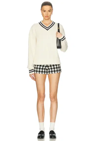Daughter Slouchy Cricket V-Neck Cable Sweater | Thumbnail 4 Daughter Slouchy Cricket V-Neck Cable Sweater | Thumbnail 4