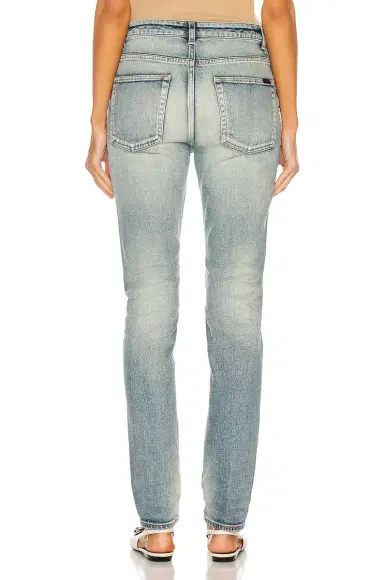 Saint Laurent Medium Waist Skinny Jeans | Thumbnail 3