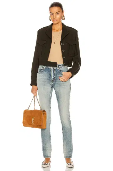 Saint Laurent Medium Waist Skinny Jeans | Thumbnail 4