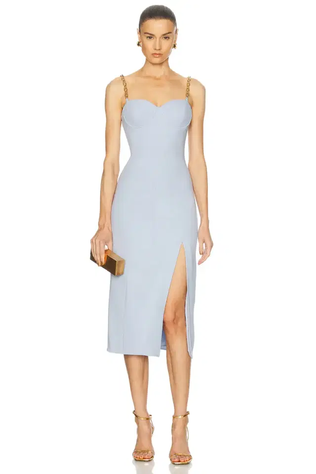 Carolina Herrera Chain Strap Midi Dress