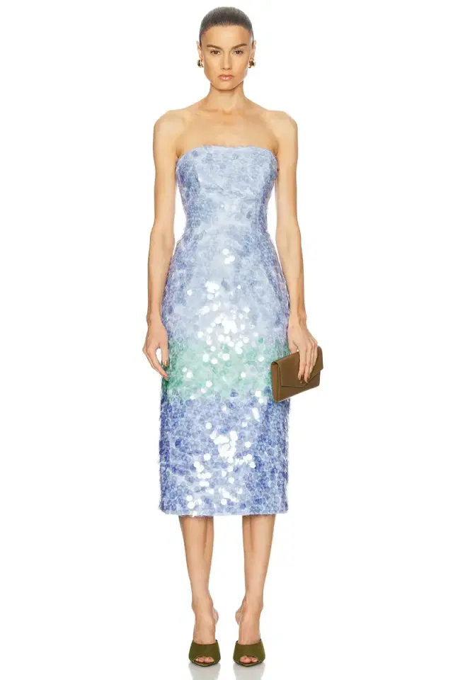 Carolina Herrera Strapless Midi Dress