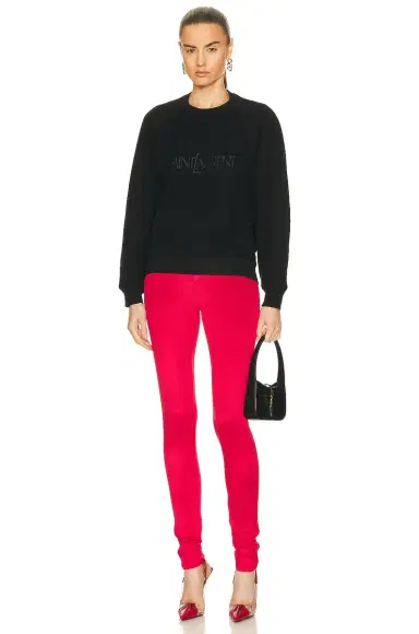 Saint Laurent Old School Logo Sweatshirt | Thumbnail 4 Saint Laurent Old School Logo Sweatshirt | Thumbnail 4