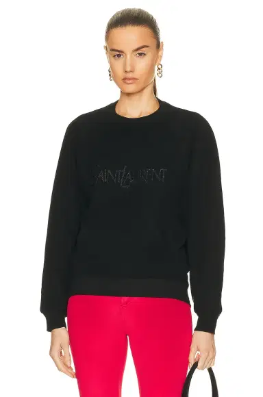 Saint Laurent Old School Logo Sweatshirt | Thumbnail 1 Saint Laurent Old School Logo Sweatshirt | Thumbnail 1