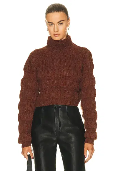 Saint Laurent Cropped Pullover Sweater | Thumbnail 1