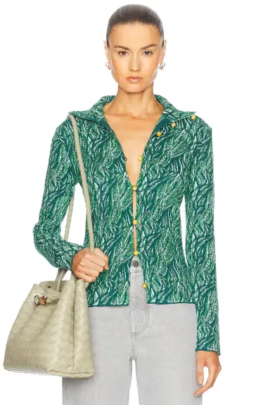 Bottega Veneta Long Sleeve Cardigan | Thumbnail 1 Bottega Veneta Long Sleeve Cardigan | Thumbnail 1