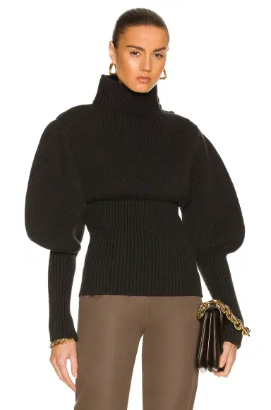 Bottega Veneta Wool Exaggerated Sleeves Sweater | Thumbnail 1 Bottega Veneta Wool Exaggerated Sleeves Sweater | Thumbnail 1