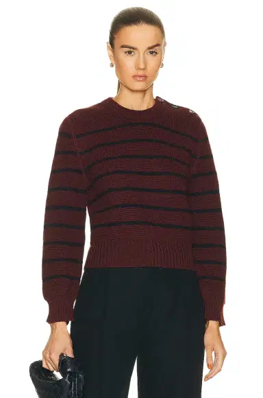 Bottega Veneta Striped Rib Knit Sweater | Thumbnail 1