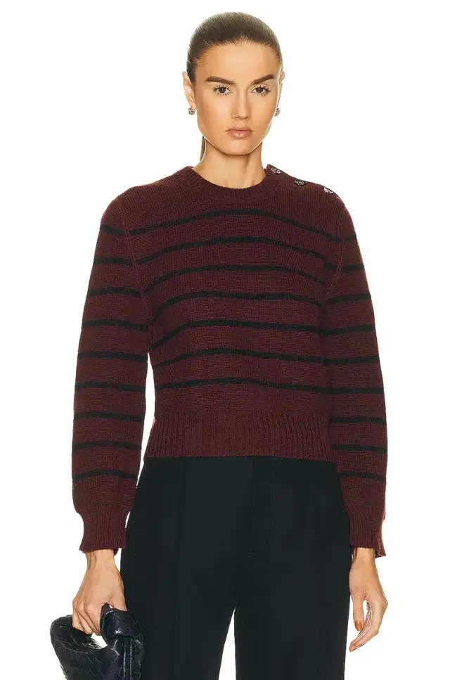 Striped Rib Knit Sweater