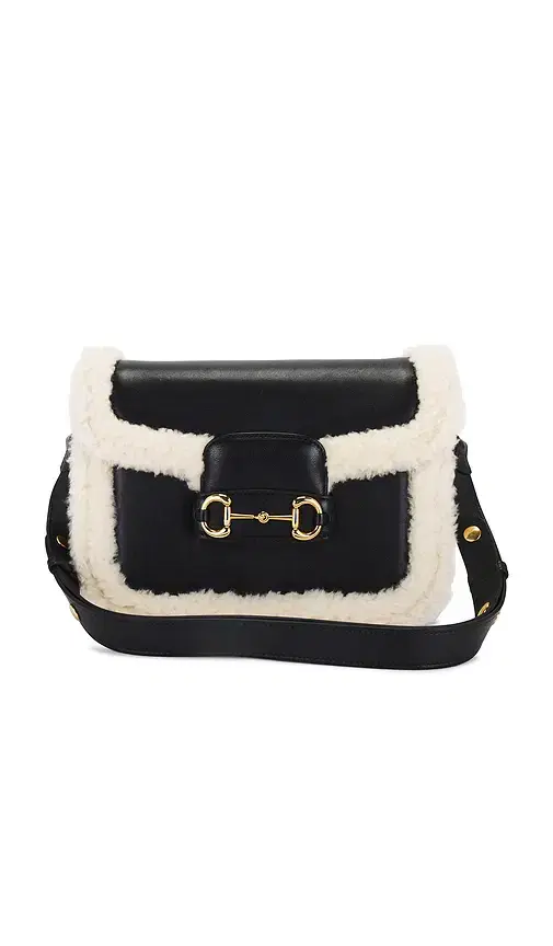 FWRD Renew Gucci Shearling Horsebit 1955 Shoulder Bag