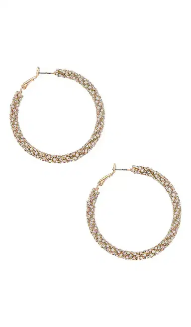 Ettika Crystal Hoop Earrings | Thumbnail 2 Ettika Crystal Hoop Earrings | Thumbnail 2