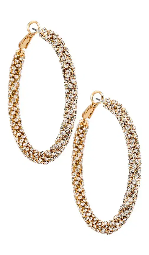 Ettika Crystal Hoop Earrings